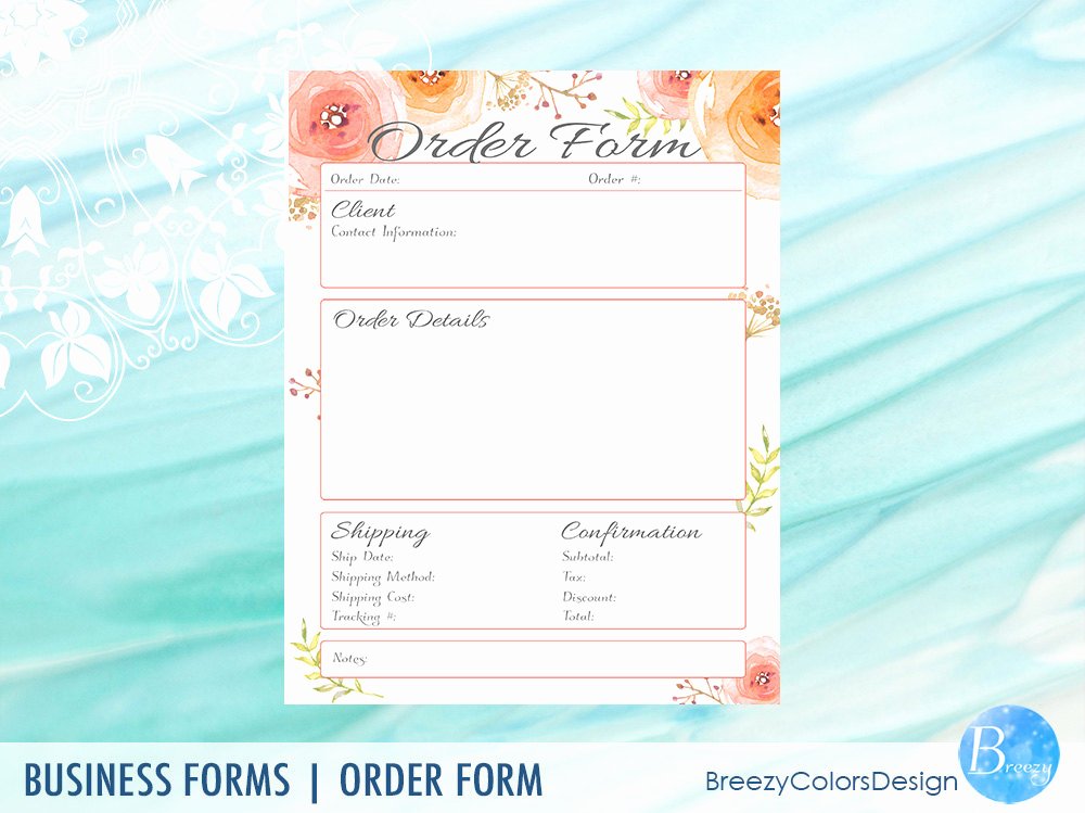 Wedding Flowers order form Template Luxury order form Templates Printable Floral Flower Wedding Planner