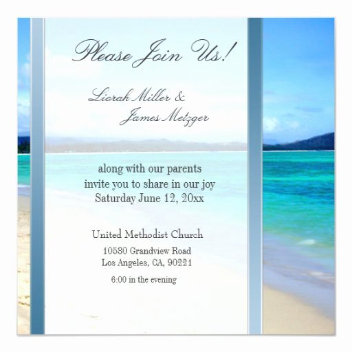 Wedding Invitation Diy Template Inspirational Diy Destination Beach Wedding Invitation Template