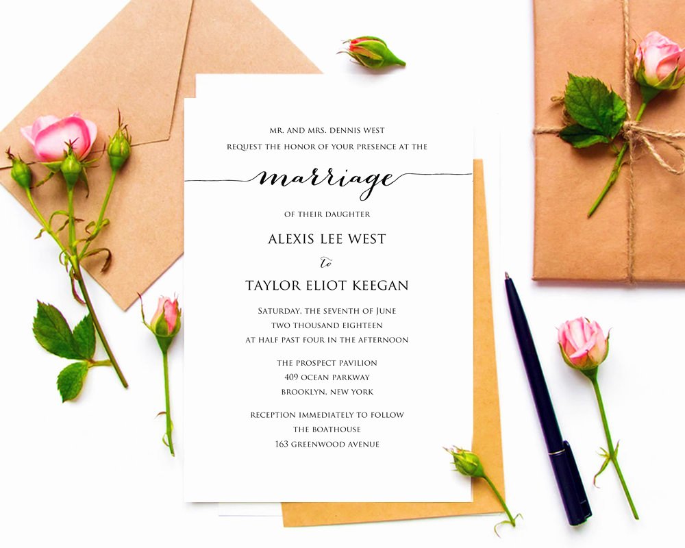 Wedding Invitation Diy Template Luxury Diy Wedding Invitation Printable · Wedding Templates and