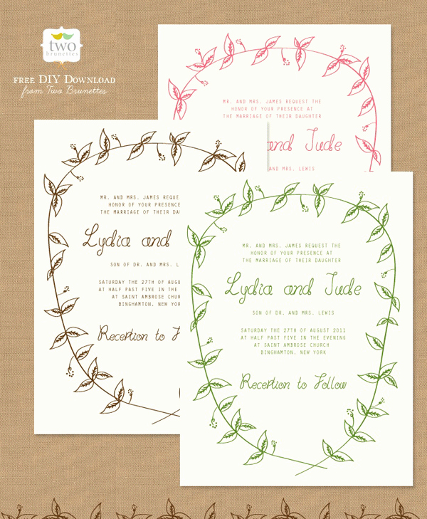 Wedding Invitation Template Free Download Awesome 10 Free Printable Wedding Invitations Diy Wedding