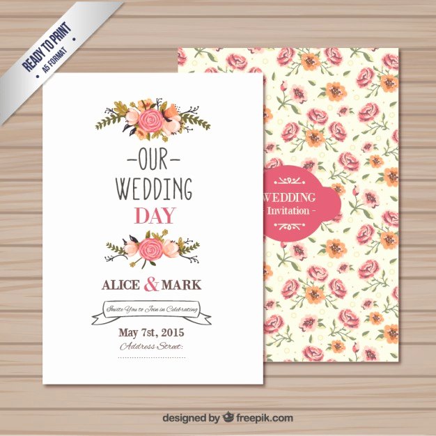 Wedding Invitation Template Free Download Awesome Wedding Invitation Template Vector