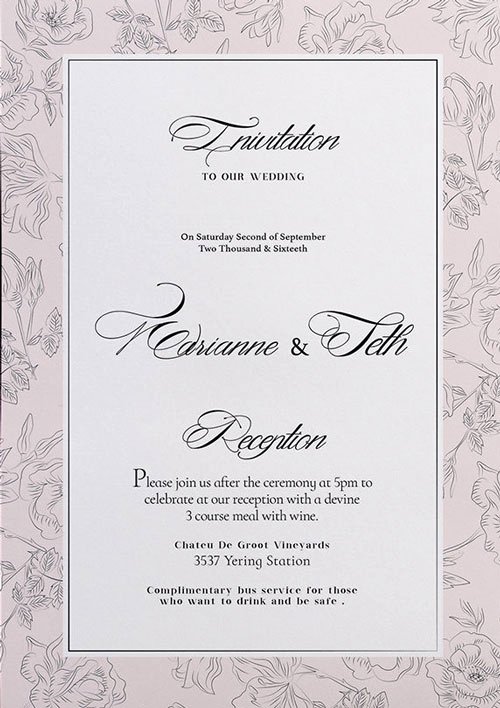 Wedding Invitation Template Free Elegant Free Wedding Invitation Flyer Template Download for