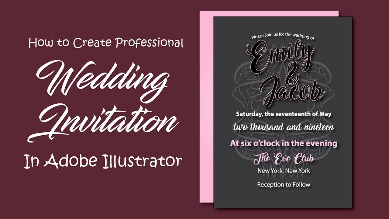 Wedding Invitation Template Illustrator Best Of How to Design Wedding Invitations In Illustrator Modern
