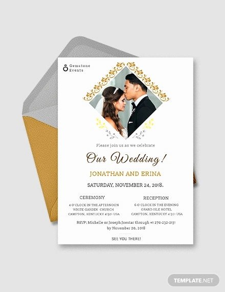 Wedding Invitation Template Illustrator Elegant Free 20 Wedding Invitations In Psd Designs &amp; Examples In