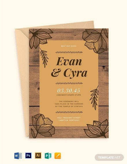 Wedding Invitation Template Illustrator Fresh 10 Fall Wedding Invitation Templates Illustrator