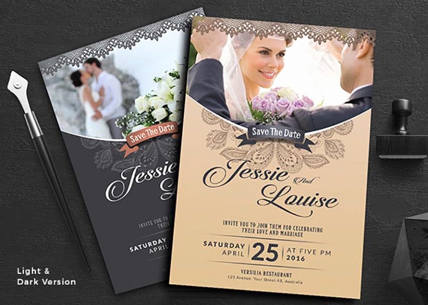 Wedding Invitation Template Illustrator New 50 Stylish Wedding Invitation Templates