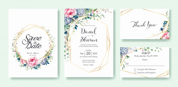 Wedding Invitation Template Illustrator New Wedding Invitation Card Template Vector