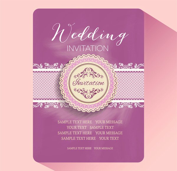 Wedding Invitation Template Illustrator New Wedding Invitation Card Templates Free Vector In Adobe