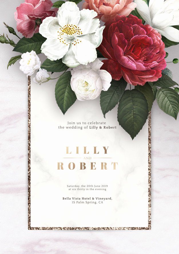 Wedding Invitation Template Psd Fresh Floral Wedding Invitation Psd File