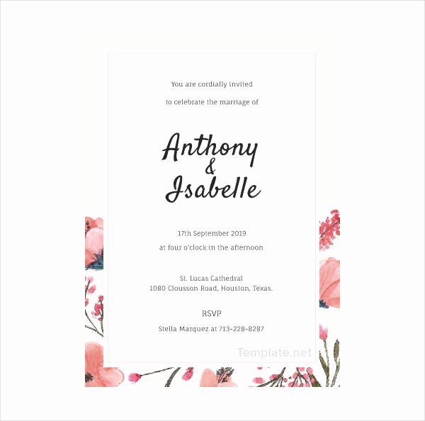 Wedding Invitation Template Psd Inspirational 14 Blank Wedding Invitation Designs &amp; Templates Psd Ai