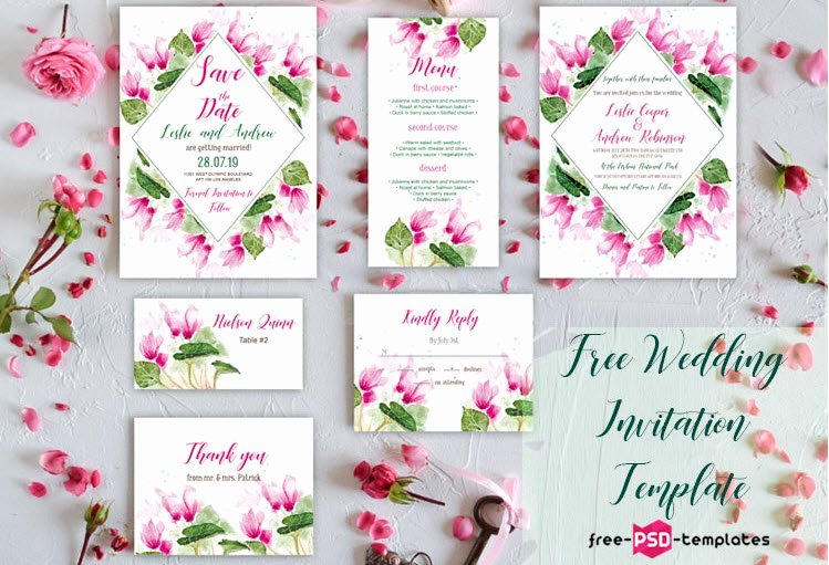 Wedding Invitation Template Psd New 75 Free Must Have Wedding Templates for Designers