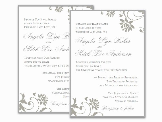 Wedding Invitation Word Template Lovely Free Wedding Invitation Templates for Word