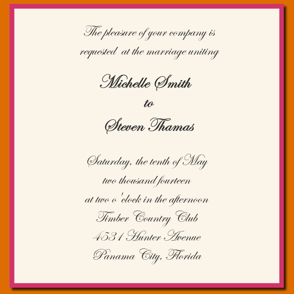 Wedding Invitation Wording Template Luxury 12 Sample Wording for Wedding Invitations