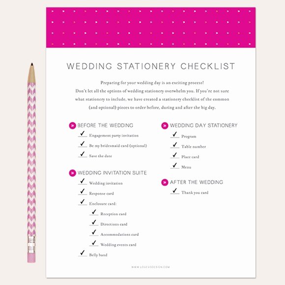 Wedding Invitations List Template Awesome Wedding Stationery Checklist Printable by Basic Invite