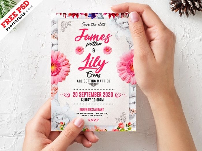 Wedding Invitations Photoshop Template New Beautiful Wedding Invitation Templates for Shop Ideas