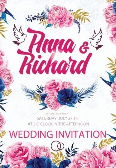 Wedding Invitations Photoshop Template Unique Wedding Invitation Psd Flyer Template 9513 Styleflyers