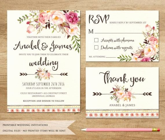 Wedding Invitations Template Free Lovely Printable Wedding Invitations Best Photos Cute Wedding Ideas