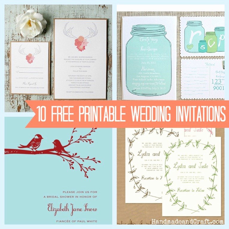 Wedding Invitations Template Free Unique 10 Free Printable Wedding Invitations Diy Wedding