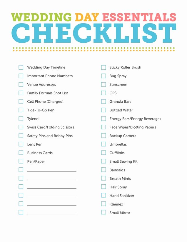 Wedding Plan Checklist Template Awesome Printable Wedding Planning Checklist – Wedding Planner