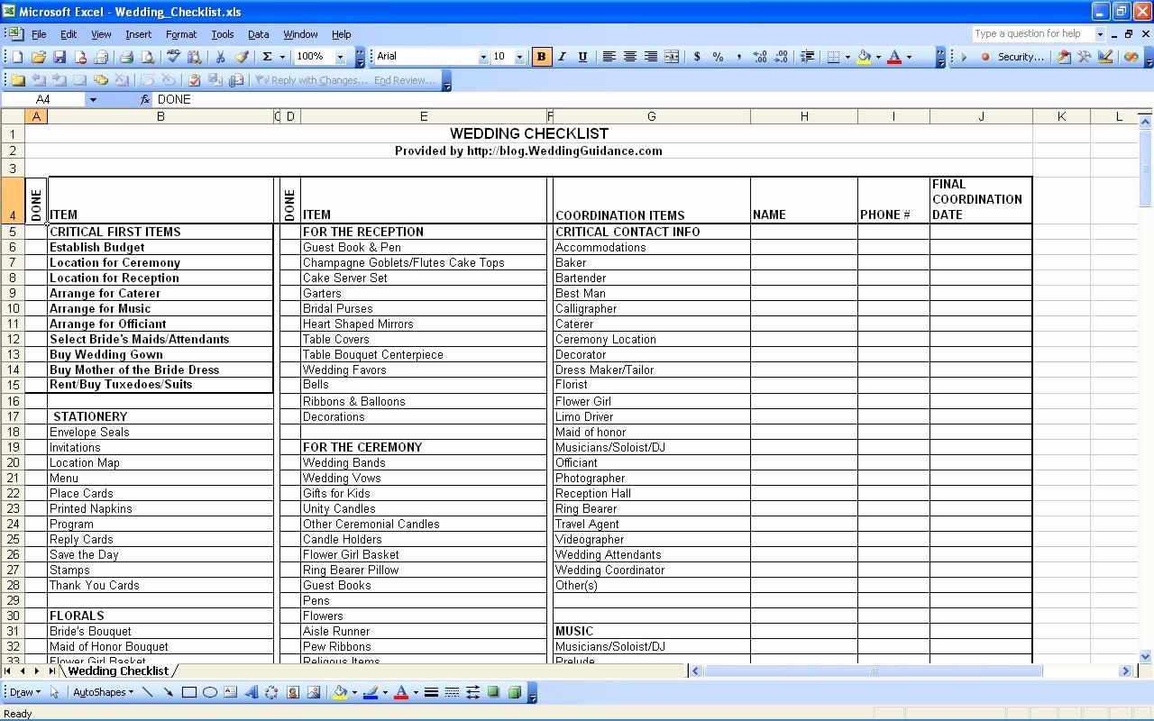 Wedding Plan Checklist Template New Planning for A Wedding Checklist for Planning A Wedding