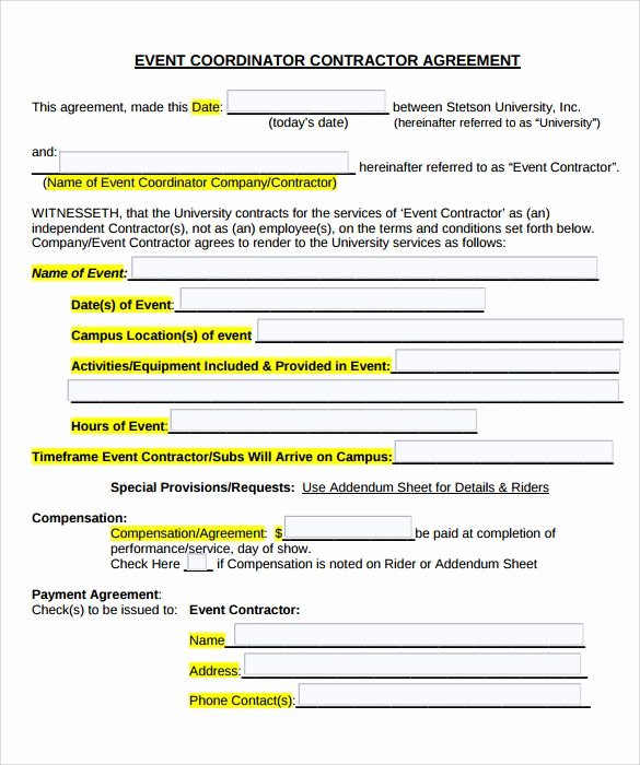 Wedding Planner Contract Template Free Awesome Image Result for Contracts for event Planners Templates