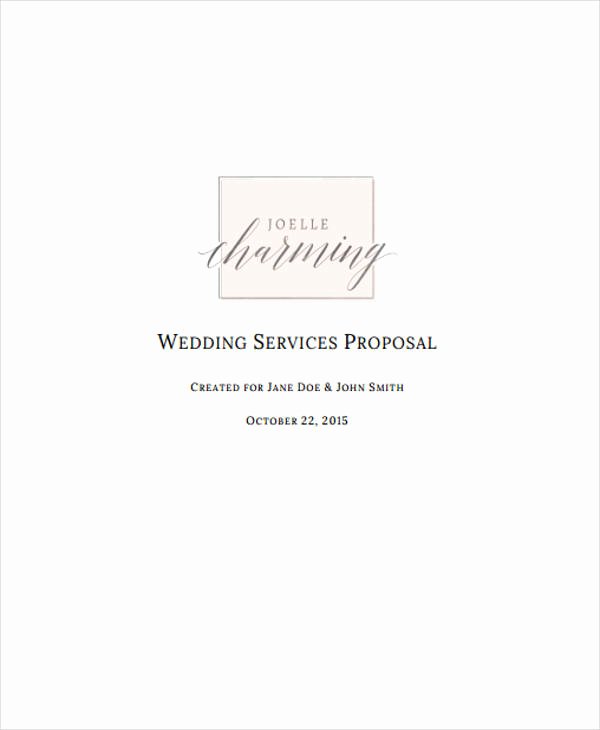 Wedding Planner Proposal Template Best Of 46 event Proposal Samples &amp; Templates Word Pdf Pages