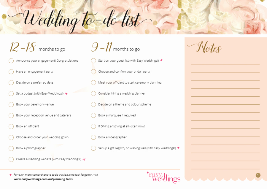 Wedding Planner Template Free Beautiful Get A Free Printable Wedding Planning Checklist Here