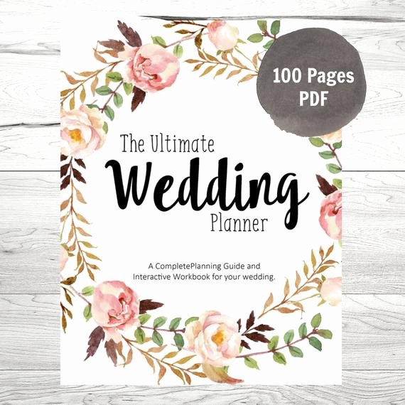 Wedding Planner Template Free Download Elegant Wedding Planner Printable Wedding Planner by