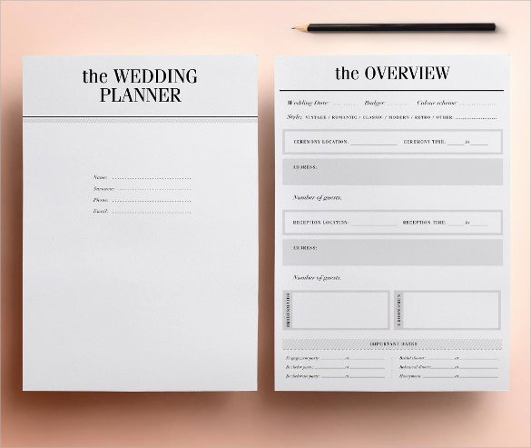 Wedding Planner Template Free Download Fresh 30 Wedding Planner Samples Word Psd Pages