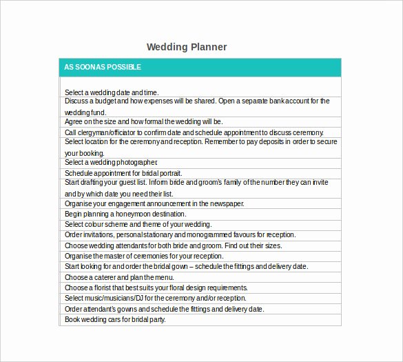 Wedding Planner Template Free Download Luxury Wedding Planner Template – 10 Word Pdf Documents