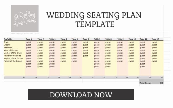 Wedding Planner Template Free Download Luxury Wedding Seating Plan Template &amp; Planner – Free Download