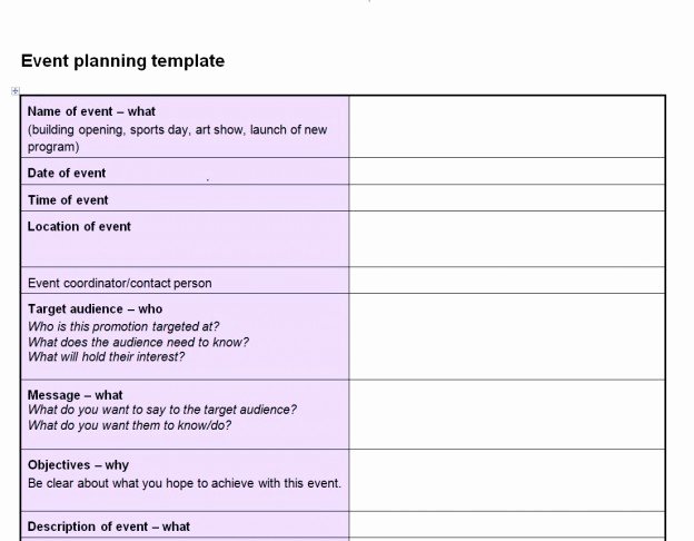 Wedding Planner Template Free Lovely event Planning Checklist Template