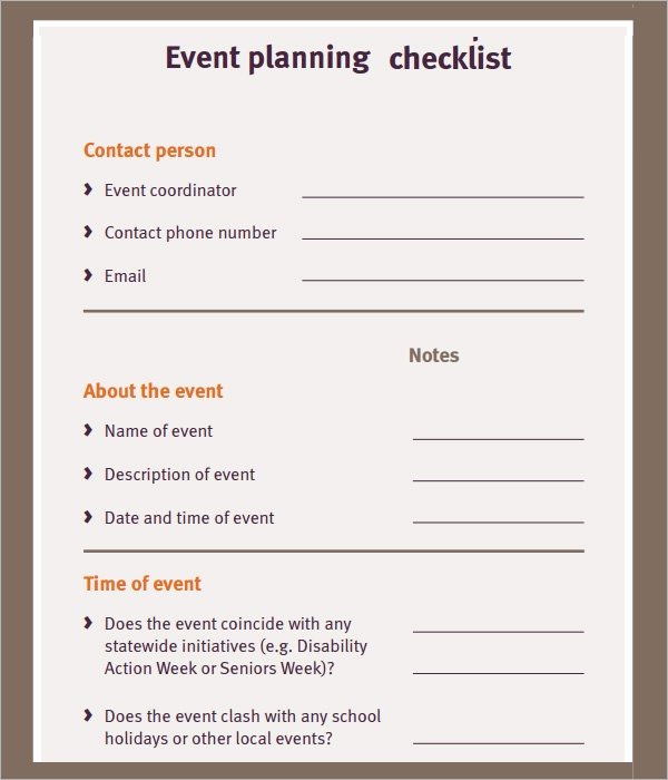 Wedding Planner Template Word Best Of 11 Sample event Planning Checklists – Pdf Word