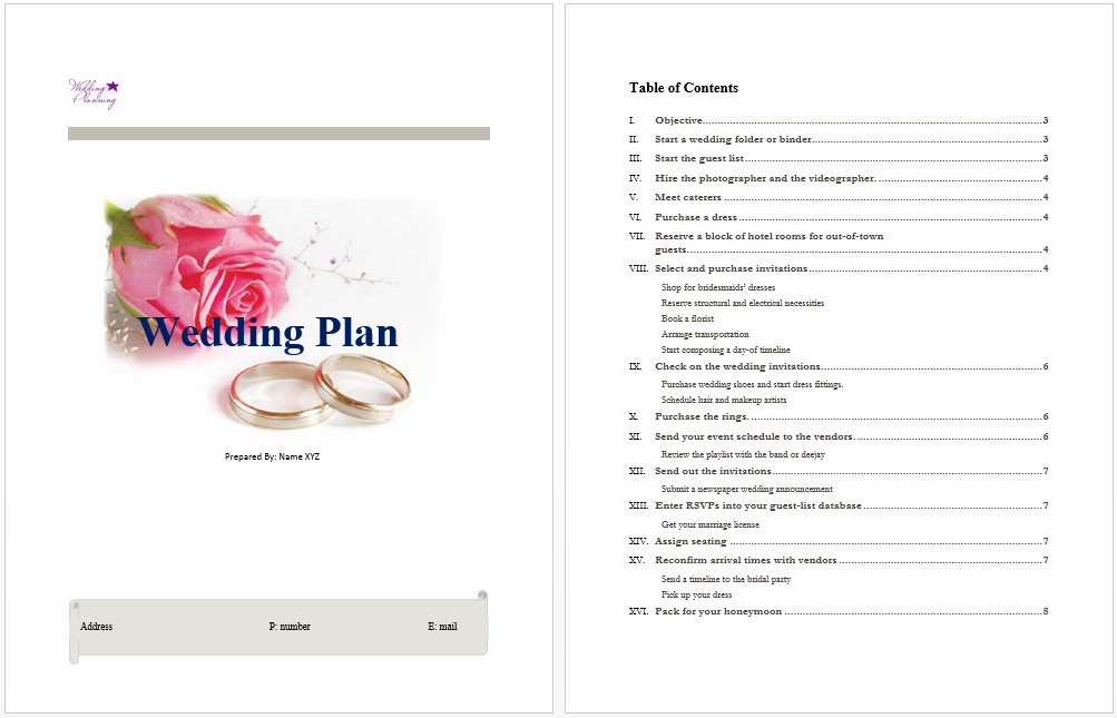 Wedding Planner Template Word Best Of Wedding Plan Template Microsoft Word Templates
