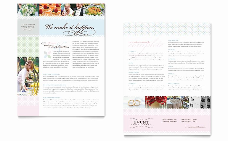 Wedding Event Planning Datasheet Templates GB D