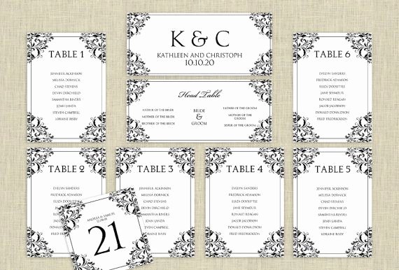 Wedding Planner Template Word Unique Wedding Seating Chart Template Download Instantly