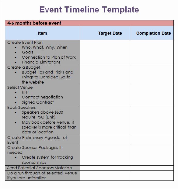 Wedding Planner Timeline Template Awesome Templates &amp; Examples Of event Planning Timelines Gevme Blog