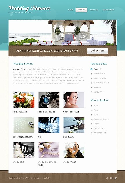 Wedding Planner Website Template Inspirational Wedding Planner Website Template