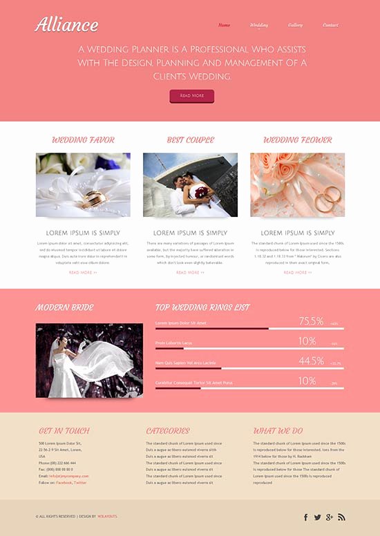 Wedding Planner Website Template Luxury 80 Best Wedding Website Templates Free &amp; Premium