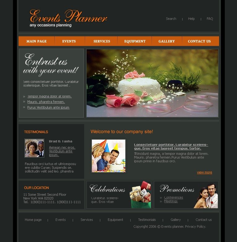 Wedding Planner Website Template Luxury event Planner Website Template