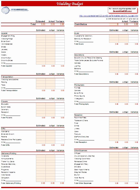 Wedding Planning Budget Template Luxury Mad About Brides