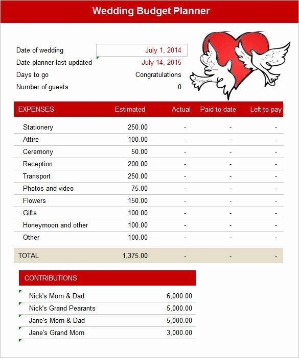 Wedding Planning Budget Template Unique Excel Bud Template 23 Free Excel Documents Download