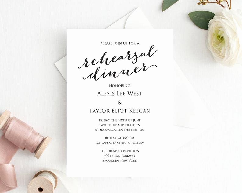 Wedding Rehearsal Dinner Invitation Template Beautiful Rehearsal Dinner Invitation Rehearsal Dinner Invitation