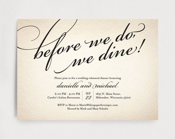 Wedding Rehearsal Dinner Invitation Template Fresh Wedding Rehearsal Dinner Invitation Editable Template before