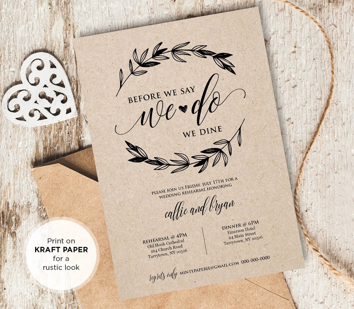 Wedding Rehearsal Dinner Invitation Template Lovely Rustic Wedding Rehearsal Invitation Instant Download