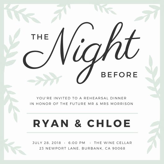 Wedding Rehearsal Dinner Invitation Template New Customize 411 Rehearsal Dinner Invitation Templates