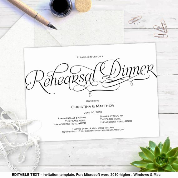 Wedding Rehearsal Dinner Invitations Template Beautiful Printable Invitation Templates Rehearsal Dinner Diy