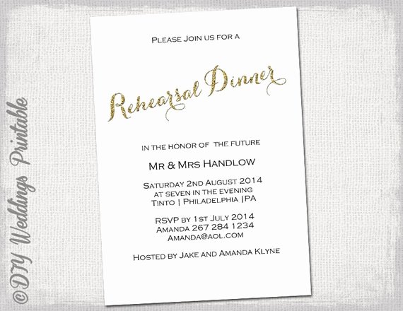 Wedding Rehearsal Dinner Invitations Template Best Of Rehearsal Dinner Invitation Template Gold Glitter