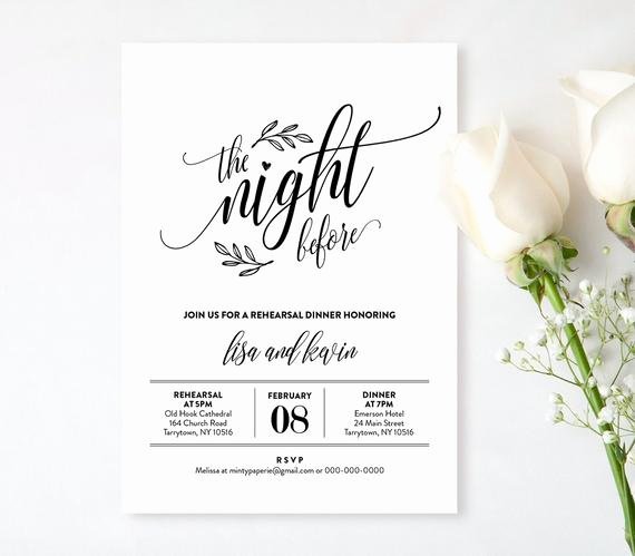 Wedding Rehearsal Dinner Invitations Template Unique Wedding Rehearsal Dinner Printable Diy Rehearsal Invitation