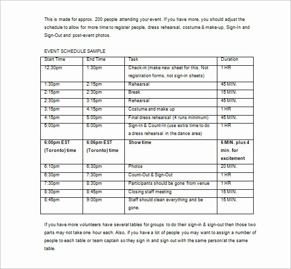 Wedding Schedule Of events Template Inspirational 19 event Schedule Templates &amp; Samples Pdf Docs Excel